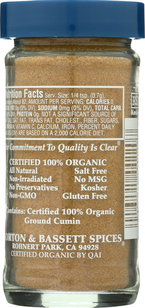Morton & Bassett Organic Ground Cumin (3x2Oz)